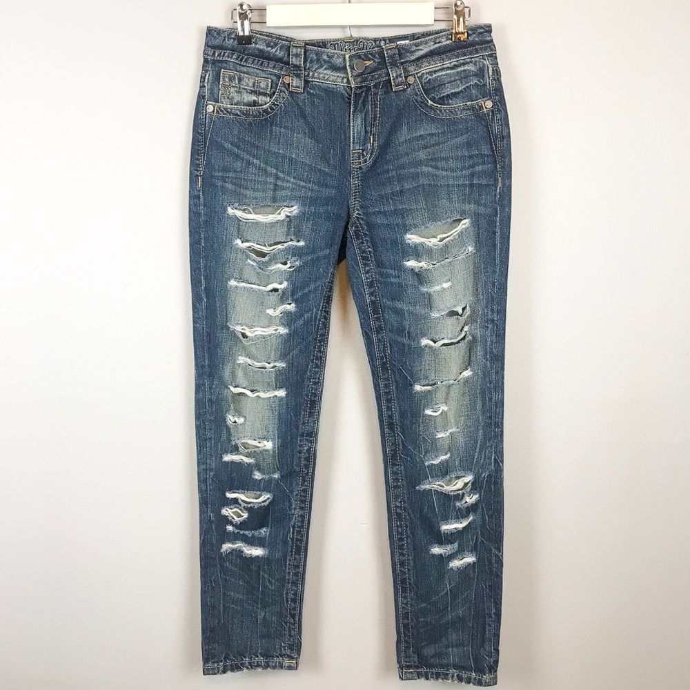 Miss Me Distressed Ankle Boyfriend Jeans